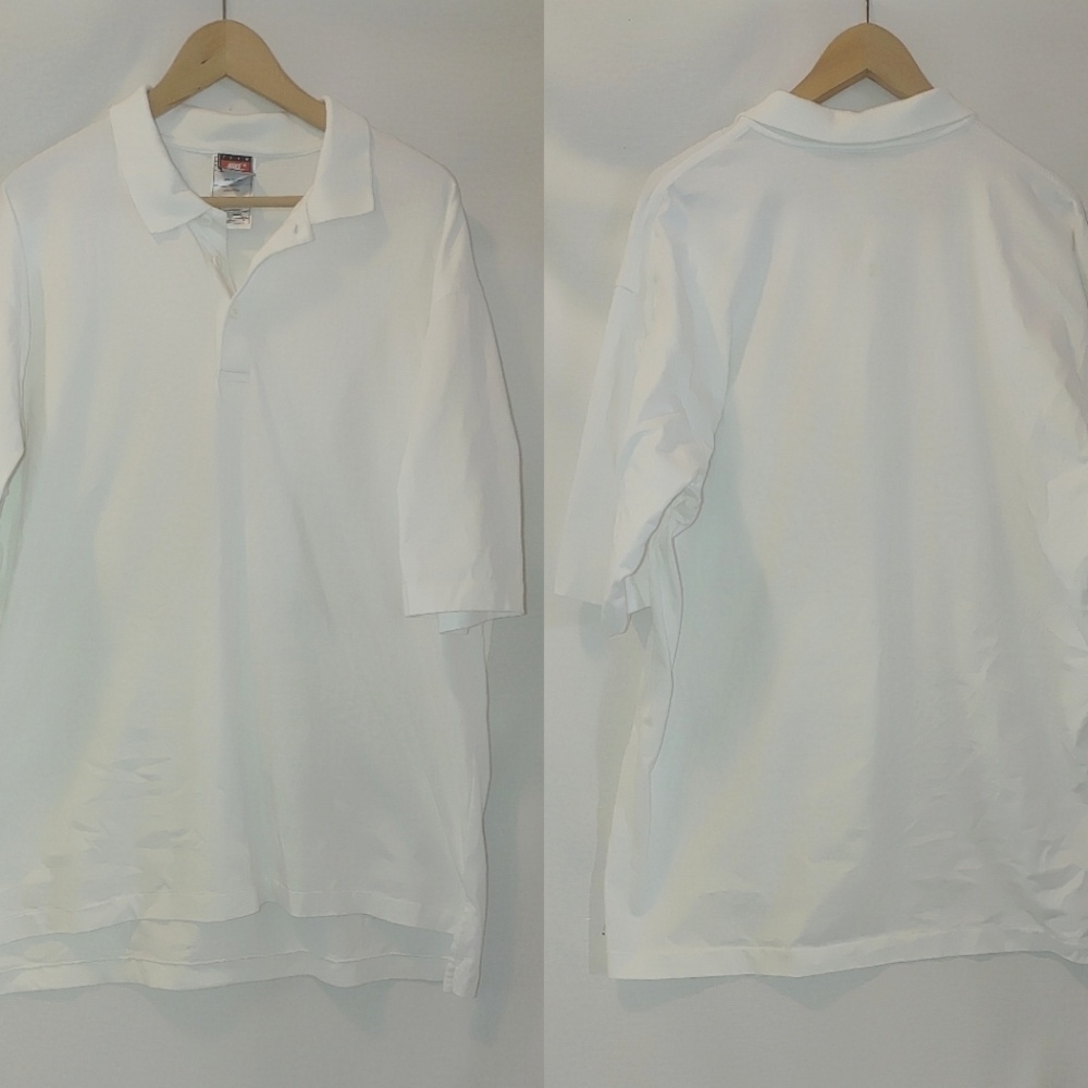 Nike Team Shorts Polo‎ Shirt White XL XXL Short Sleeve Casual